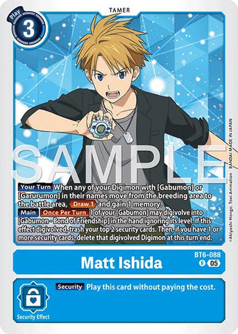Matt Ishida [BT6-088] (Reprint) [Advanced Booster Digimon Generation] - Destination Retro