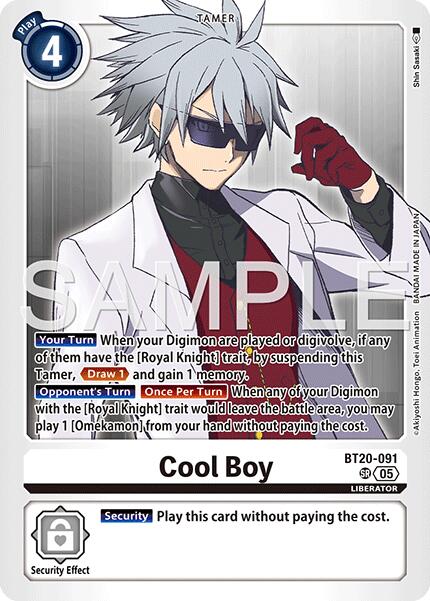 Cool Boy [BT20-091] (Reprint) [Advanced Booster Digimon Generation] - Destination Retro
