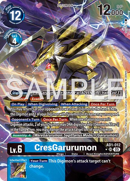 CresGarurumon [AD1-012] (Alternate Art) [Advanced Booster Digimon Generation] - Destination Retro