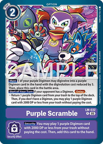 Purple Scramble [LM-032] (Reprint) [Advanced Booster Digimon Generation] - Destination Retro