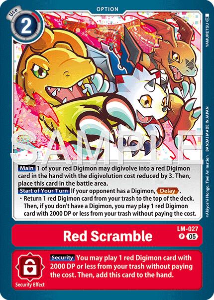 Red Scramble [LM-027] (Reprint) [Advanced Booster Digimon Generation] - Destination Retro