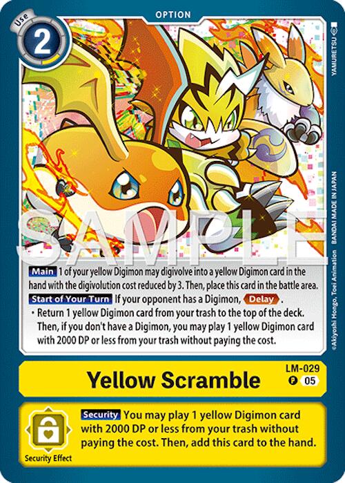 Yellow Scramble [LM-029] (Reprint) [Advanced Booster Digimon Generation] - Destination Retro