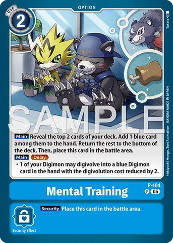 Mental Training [P-104] (Reprint) [Advanced Booster Digimon Generation] - Destination Retro