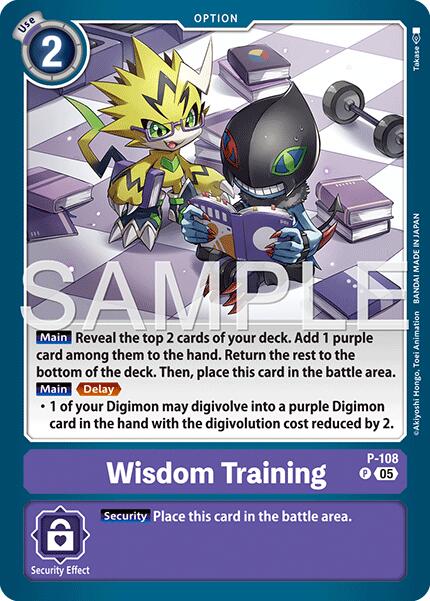 Wisdom Training [P-108] (Reprint) [Advanced Booster Digimon Generation] - Destination Retro