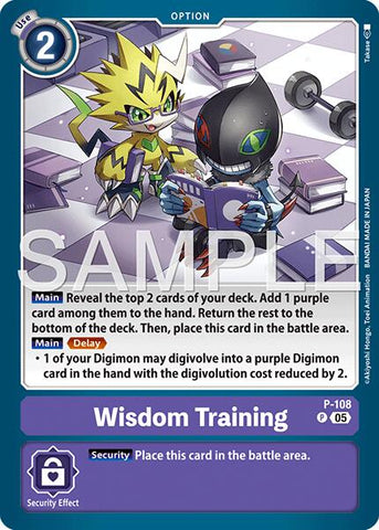 Wisdom Training [P-108] (Reprint) [Advanced Booster Digimon Generation] - Destination Retro