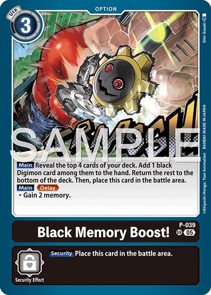 Black Memory Boost! [P-039] (Reprint) [Advanced Booster Digimon Generation] - Destination Retro