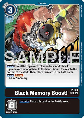 Black Memory Boost! [P-039] (Reprint) [Advanced Booster Digimon Generation] - Destination Retro