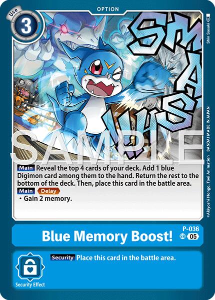 Blue Memory Boost! [P-036] (Reprint) [Advanced Booster Digimon Generation] - Destination Retro