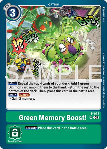 Green Memory Boost! [P-038] (Reprint) [Advanced Booster Digimon Generation] - Destination Retro