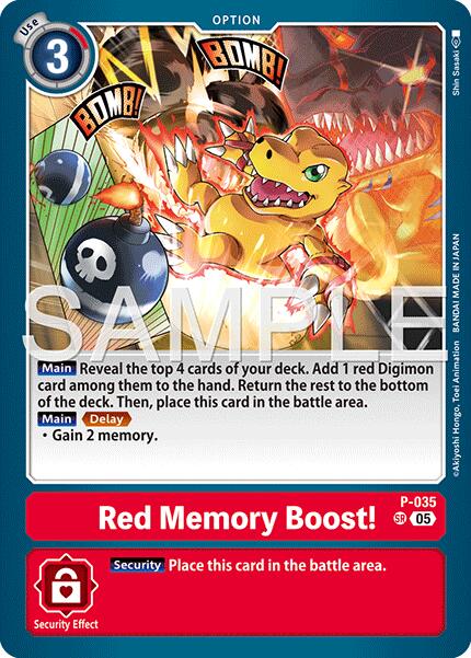 Red Memory Boost! [P-035] (Reprint) [Advanced Booster Digimon Generation] - Destination Retro