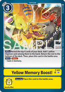 Yellow Memory Boost! [P-037] (Reprint) [Advanced Booster Digimon Generation] - Destination Retro