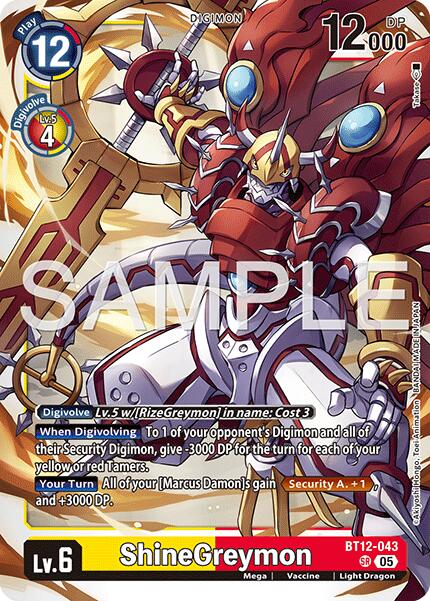 ShineGreymon [BT12-043] - BT12-043 (Reprint) [Advanced Booster Digimon Generation] - Destination Retro