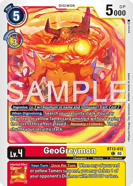 Geogreymon [BT13-012] - BT13-012 (Reprint) [Advanced Booster Digimon Generation] - Destination Retro