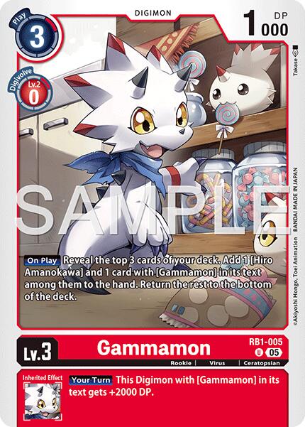 Gammamon [RB1-005] - RB1-005 (Reprint) [Advanced Booster Digimon Generation] - Destination Retro
