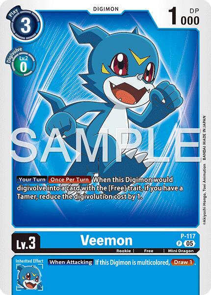 Veemon [P-117] - P-117 (Reprint) [Advanced Booster Digimon Generation] - Destination Retro