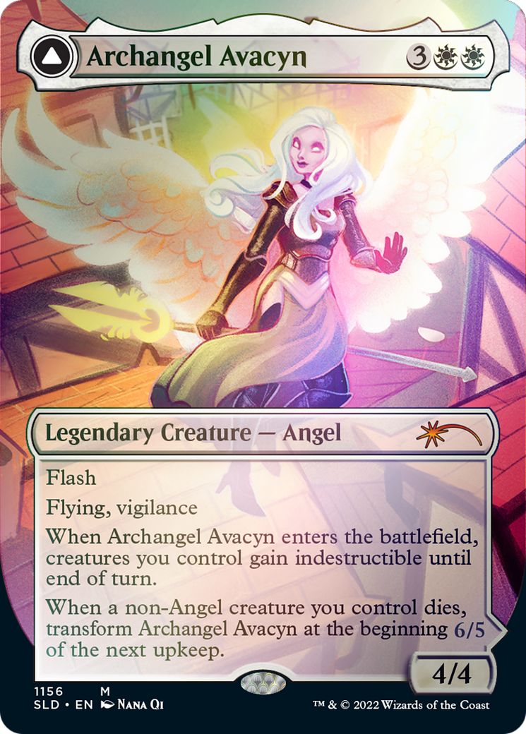 Archangel Avacyn // Avacyn, the Purifier (Borderless) [Secret Lair: From Cute to Brute] - Destination Retro