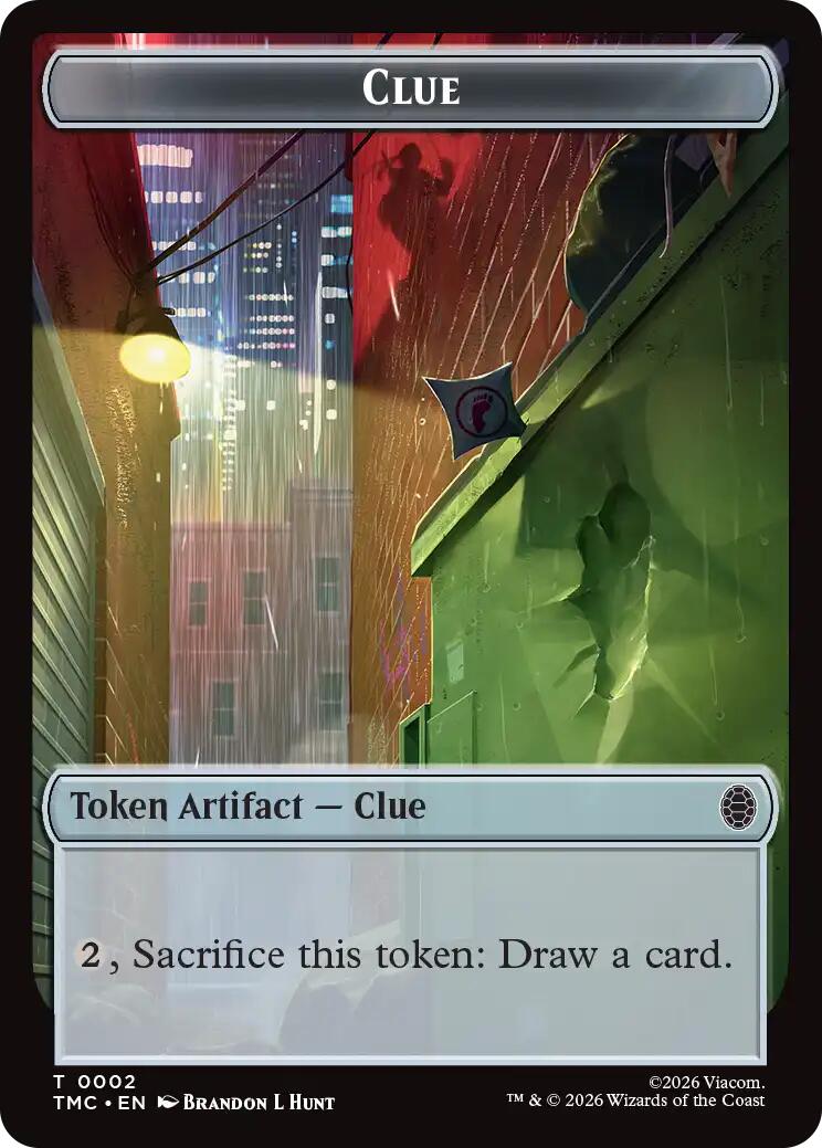 Clue // Rat Double-Sided Token [Teenage Mutant Ninja Turtles Commander Tokens] - Destination Retro