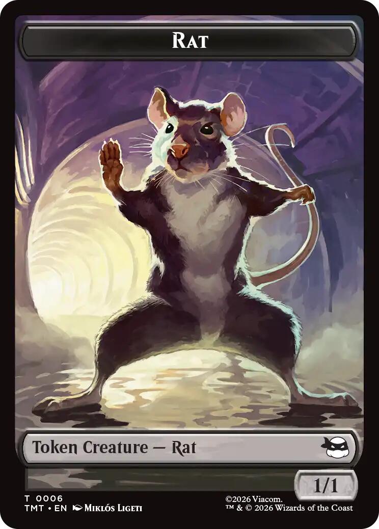 Rat // Copy Double-Sided Token [Teenage Mutant Ninja Turtles Tokens] - Destination Retro