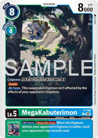 MegaKabuterimon [P-140] (Reprint) [Advanced Booster Digimon Generation] - Destination Retro
