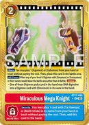 Miraculous Mega Knight [BT17-095] (Gold Border) [Advanced Booster Digimon Generation] - Destination Retro