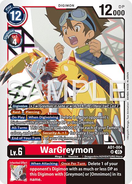 WarGreymon [AD1-004] [Advanced Booster Digimon Generation] - Destination Retro