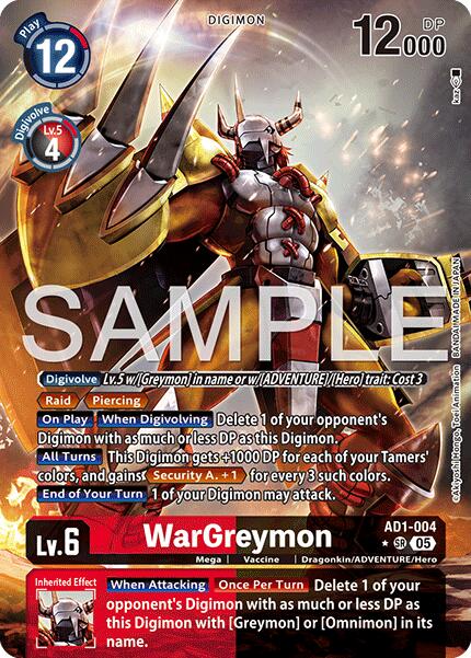 WarGreymon [AD1-004] (Alternate Art) [Advanced Booster Digimon Generation] - Destination Retro