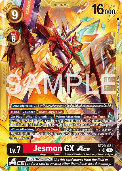 Jesmon GX ACE [BT20-021] (Gold Border) [Advanced Booster Digimon Generation] - Destination Retro