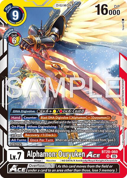 Alphamon: Ouryuken ACE [BT20-060] (Reprint) [Advanced Booster Digimon Generation] - Destination Retro