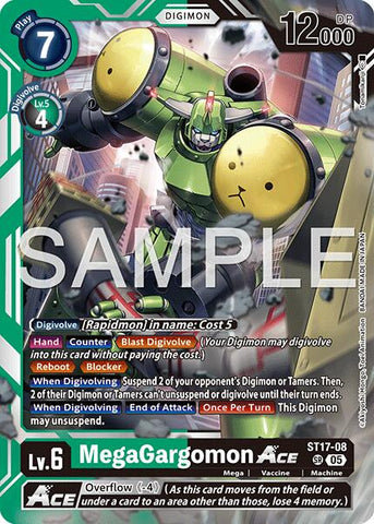 MegaGargomon ACE [ST17-08] (Reprint) [Advanced Booster Digimon Generation] - Destination Retro