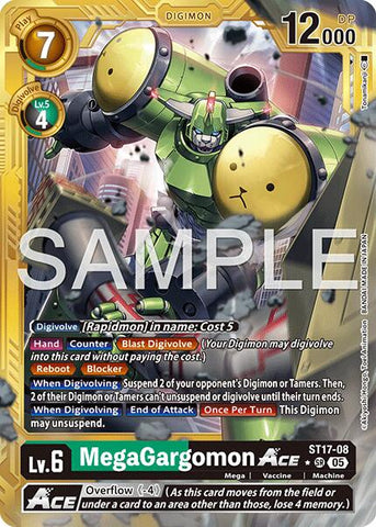 MegaGargomon ACE [ST17-08] (Gold Border) [Advanced Booster Digimon Generation] - Destination Retro