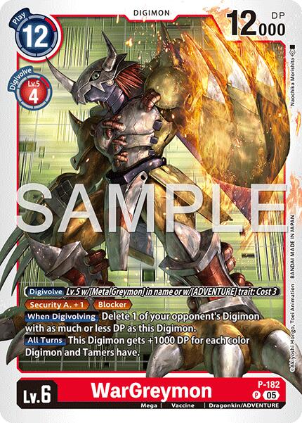 WarGreymon [P-182] (Reprint) [Advanced Booster Digimon Generation] - Destination Retro
