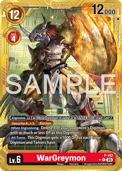 WarGreymon [P-182] (Gold Border) [Advanced Booster Digimon Generation] - Destination Retro