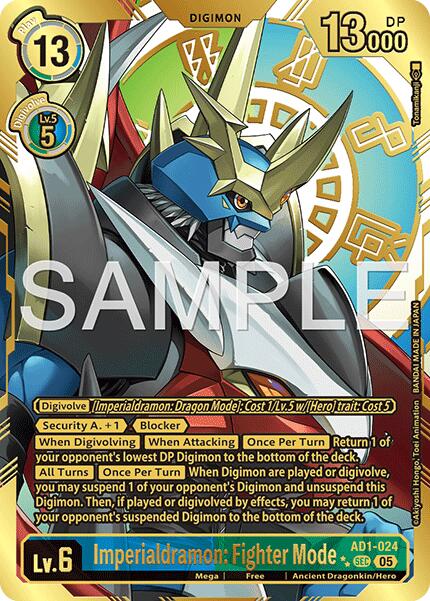 Imperialdramon: Fighter Mode [AD1-024] (Rare Pull) [Advanced Booster Digimon Generation] - Destination Retro