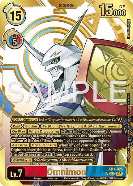Omnimon [AD1-025] (Rare Pull) [Advanced Booster Digimon Generation] - Destination Retro