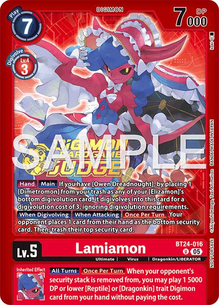 Lamiamon [BT24-016] (Judge Pack 9) [Time Stranger] - Destination Retro