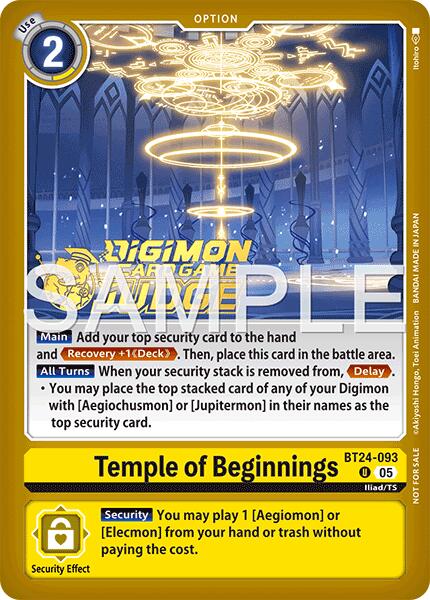 Temple of Beginnings [BT24-093] (Judge Pack 9) [Time Stranger] - Destination Retro