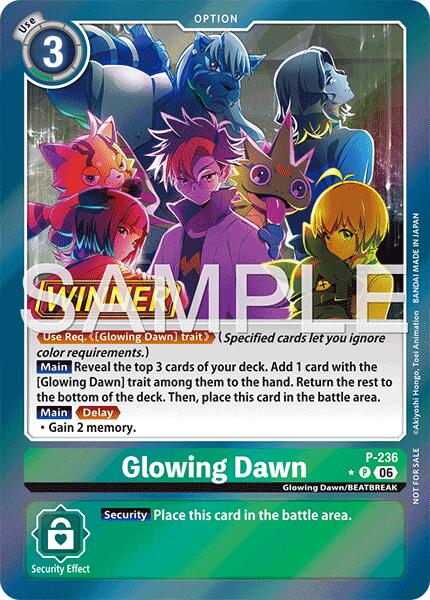 Glowing Dawn [P-236] (Store Tournament 2026 Vol. 2 Winner Pack) [Promotional Cards] - Destination Retro