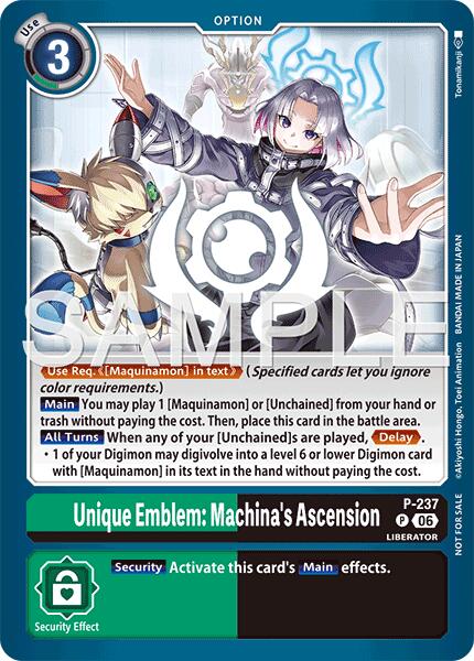 Unique Emblem: Machina's Ascension [P-237] (Store Tournament 2026 Vol. 2 Participation Pack) [Promotional Cards] - Destination Retro