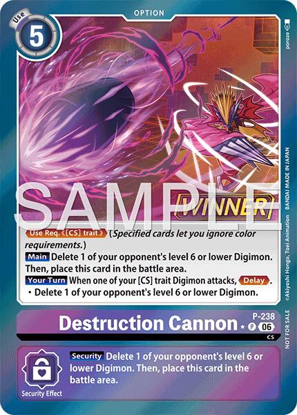 Destruction Cannon [P-238] (Store Tournament 2026 Vol. 2 Winner Pack) [Promotional Cards] - Destination Retro