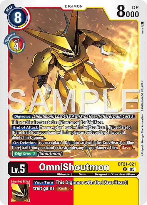 OmniShoutmon [BT21-021] (Reprint) [Advanced Booster Digimon Generation] - Destination Retro