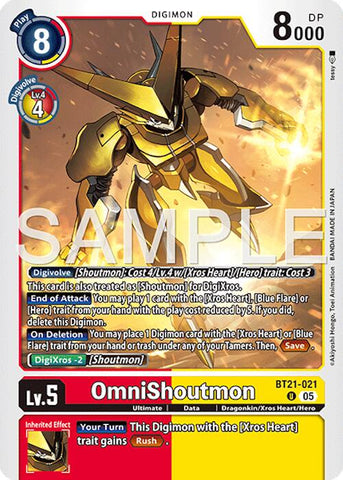 OmniShoutmon [BT21-021] (Reprint) [Advanced Booster Digimon Generation] - Destination Retro