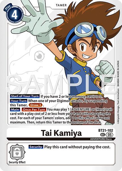 Tai Kamiya [BT21-102] (Reprint) [Advanced Booster Digimon Generation] - Destination Retro