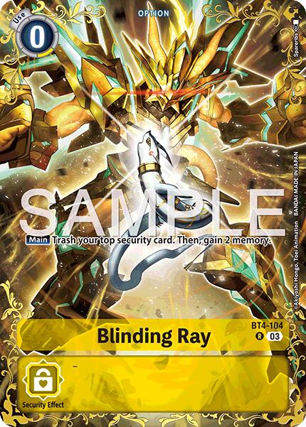 Blinding Ray [BT4-104] (Alternate Art) [Dual Revolution] - Destination Retro