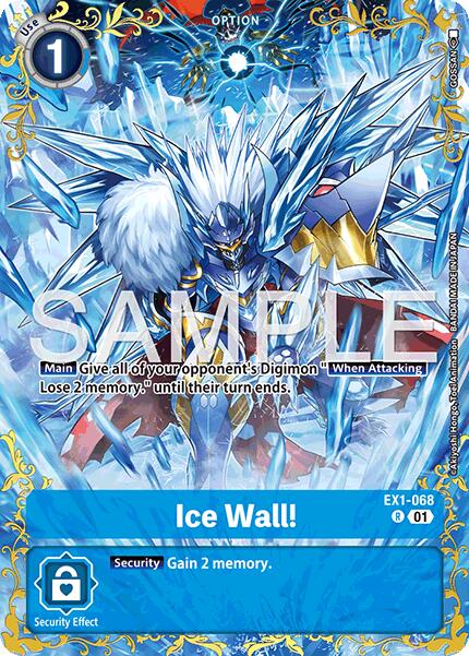 Ice Wall! [EX1-068] (Alternate Art) [Dual Revolution] - Destination Retro
