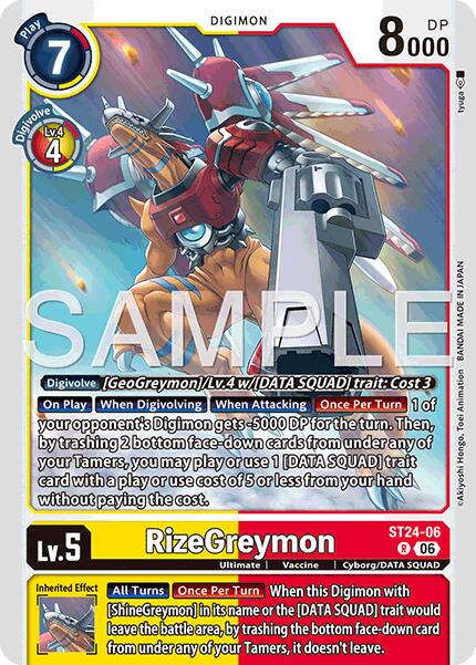 RizeGreymon [ST24-06] [Starter Deck: Data Squad] - Destination Retro