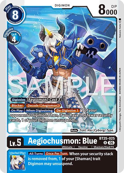 Aegiochusmon: Blue [BT25-025] [Dual Revolution] - Destination Retro