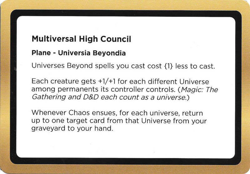 Multiversal High Council (Black Lotus Unknown Planechase) [Oversize Cards] - Destination Retro