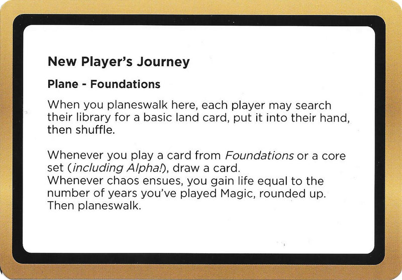 New Player's Journey (Black Lotus Unknown Planechase) [Oversize Cards] - Destination Retro