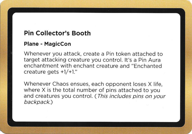 Pin Collector's Booth (Black Lotus Unknown Planechase) [Oversize Cards] - Destination Retro