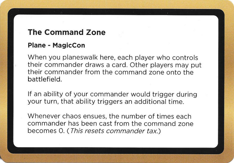 The Command Zone (Black Lotus Unknown Planechase) [Oversize Cards] - Destination Retro